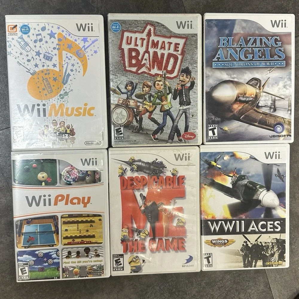 Nintendo‎ Wii Video Game Lot Of 6 Simulation Music Play Action